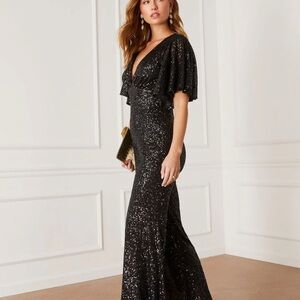 Vici Black Sequin Jumpsuit